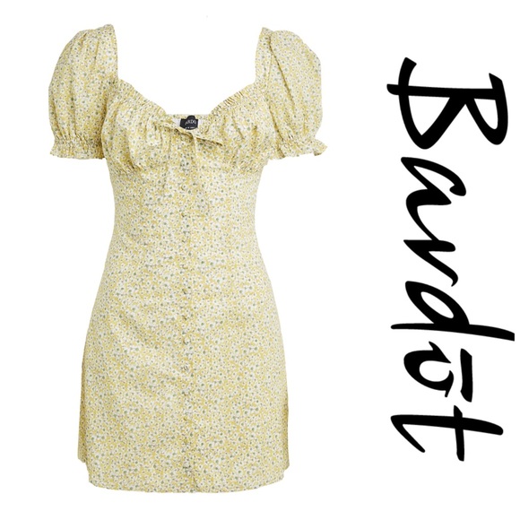 Bardot LUCINTA MINI DRESS IN YELLOW DAISY - Picture 6 of 6